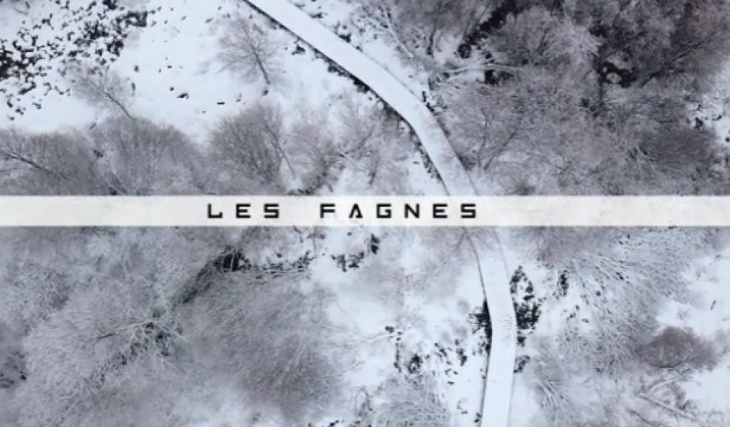 Les Fagnes sous la neige - Vu du ciel