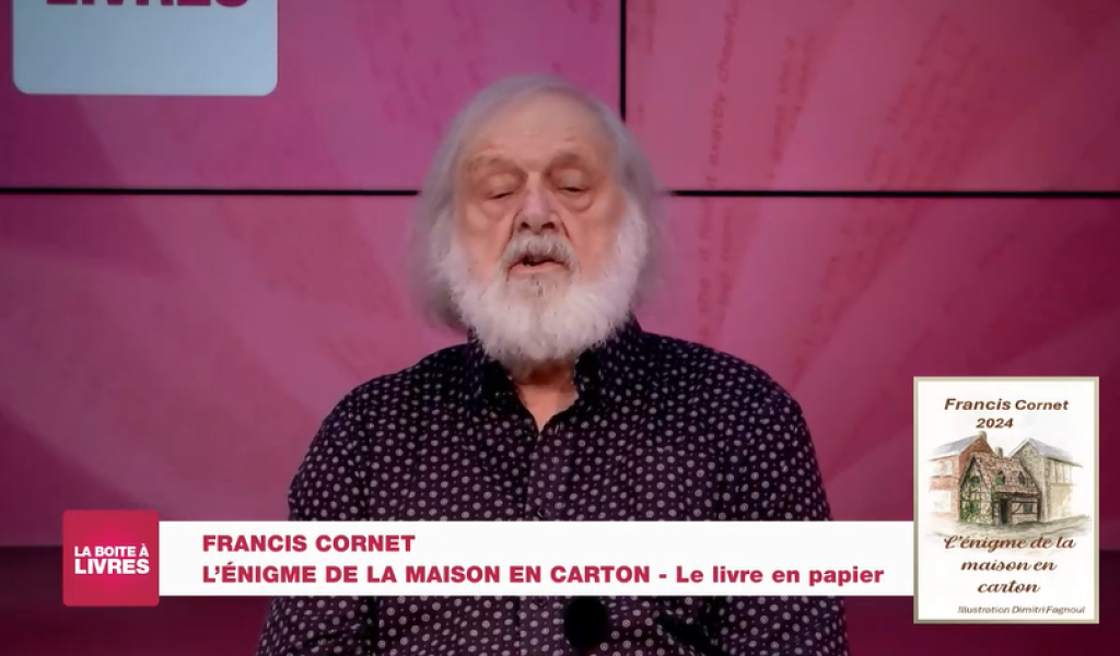 Boite à livres : Francis Cornet, L'énigme de la maison en carton (le livre en papier)