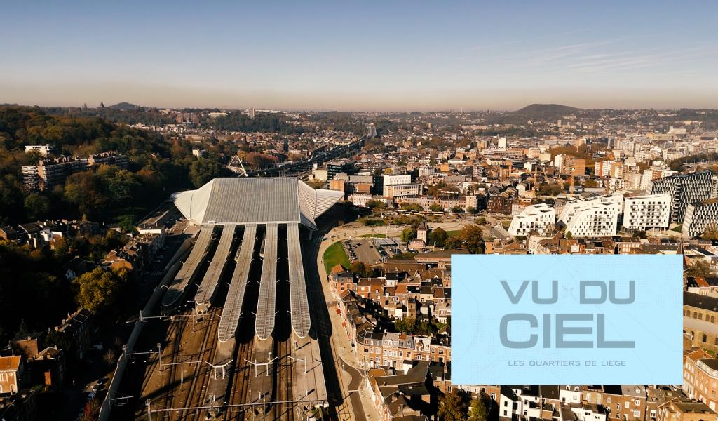 Vu du ciel, quartiers de Liège