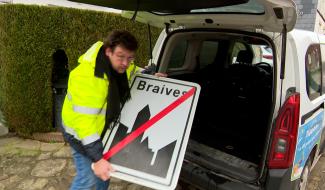 Braives : migration de plaques d'agglomération