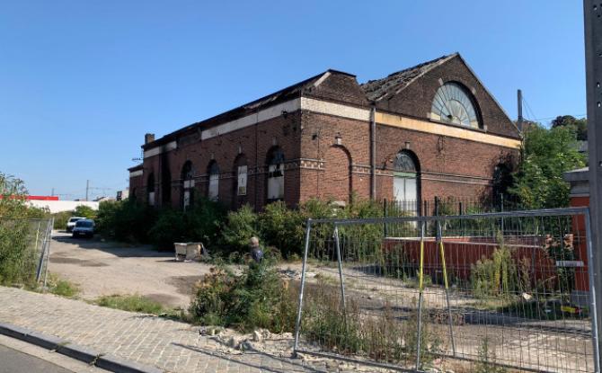 vue du bâtiment détruit à l'ancien marché couvert d'Amercoeur