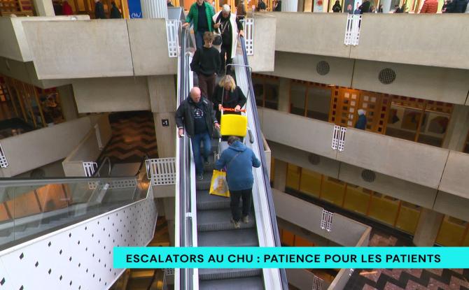 CHU : les escalators vont être remplacés