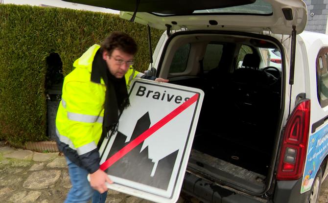 Braives : migration de plaques d'agglomération